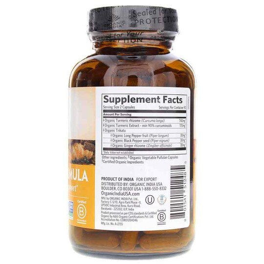 Turmeric Formula Certified Organic, OGI